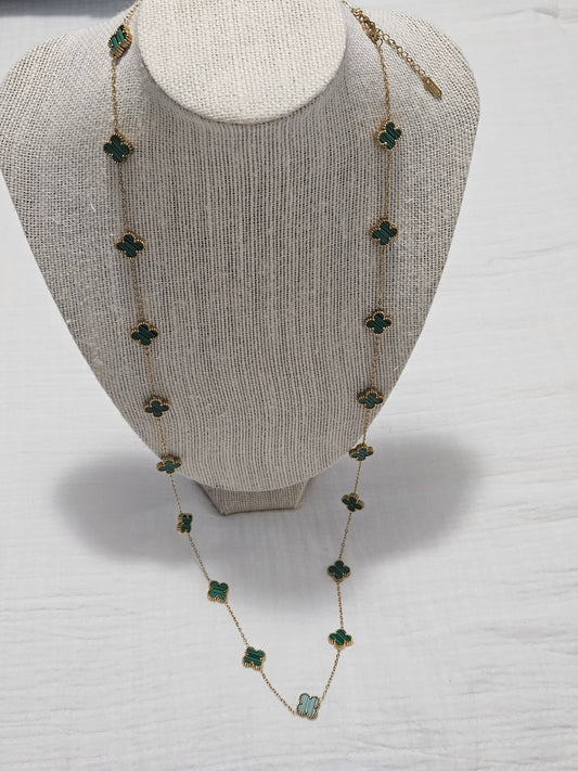 Green flower chain