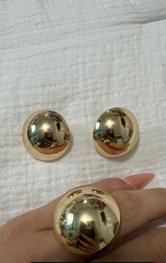 Set of Earrings and ball ring..