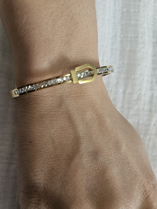 44mm Bracelet with diamonds(zirconias)and simple buckle